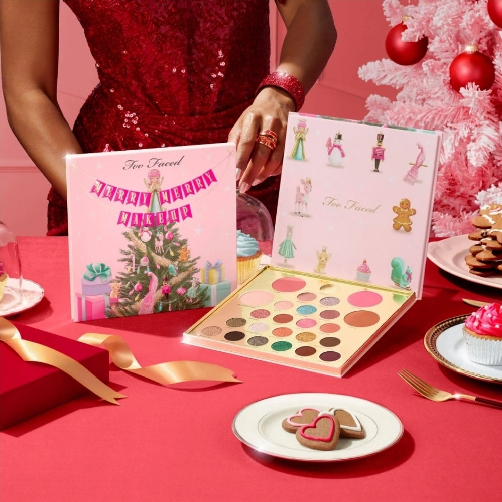 Too Faced Merry Merry Makeup FACE & EYE Palette - NO Box Unused